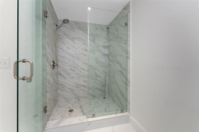 bathroom featuring walk in shower