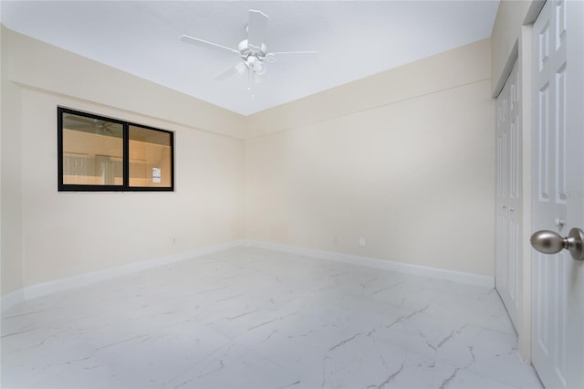 empty room with ceiling fan