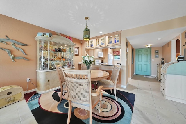 view of tiled dining area