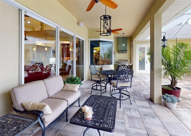 view of patio / terrace featuring outdoor lounge area