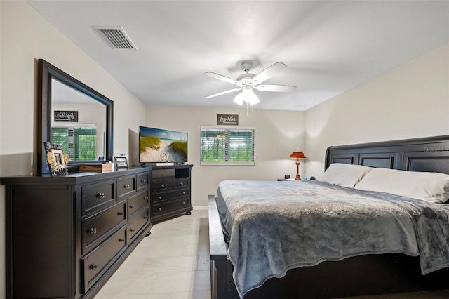 bedroom with ceiling fan