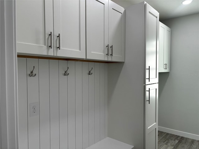 mudroom featuring hardwood / wood-style flooring