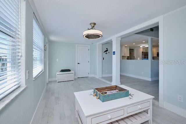 interior space featuring light hardwood / wood-style flooring