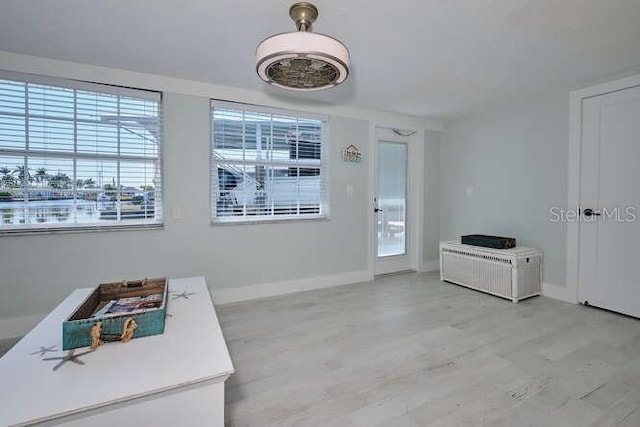 interior space featuring light wood-type flooring