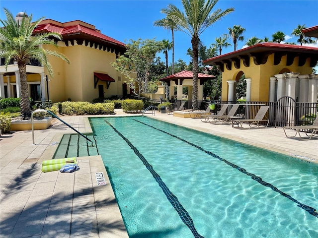 view of pool with a patio area