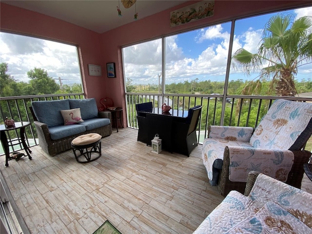 view of sunroom