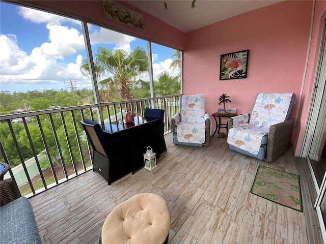 view of sunroom