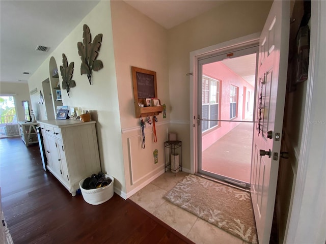 entryway featuring light wood-type flooring