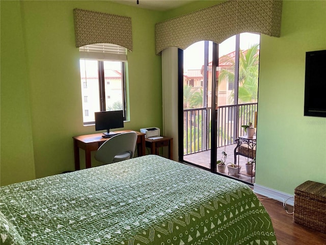 bedroom featuring hardwood / wood-style floors