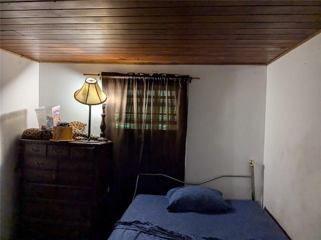 bedroom featuring wood ceiling