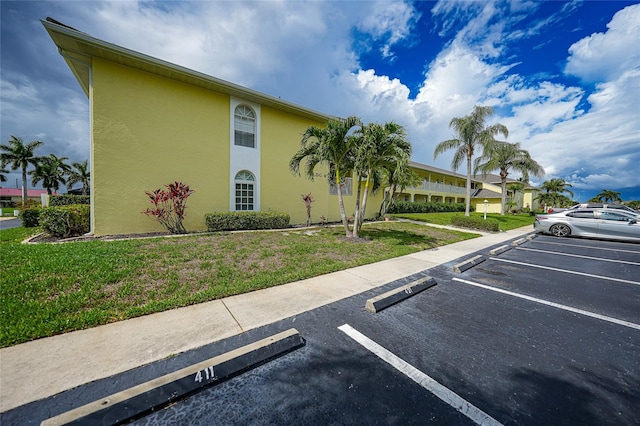 exterior space with a lawn