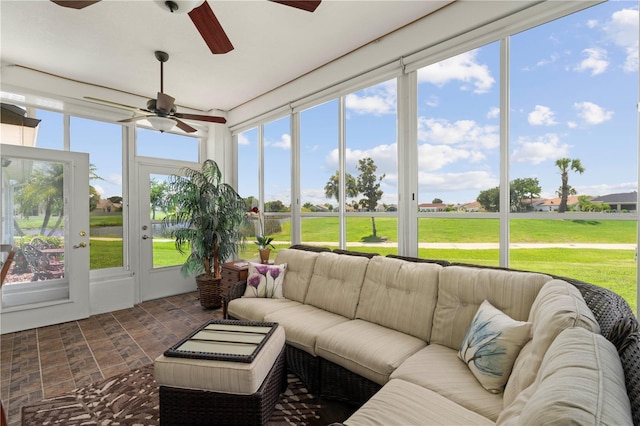 view of sunroom / solarium