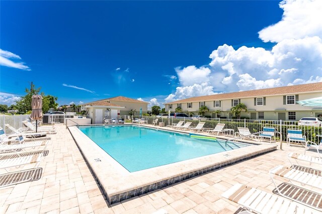 view of pool with a patio