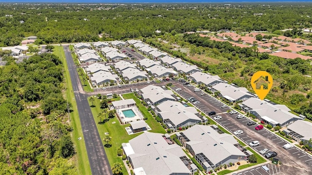 birds eye view of property