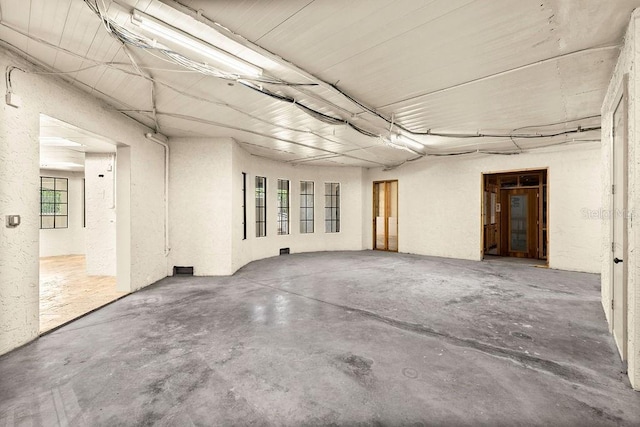 empty room with concrete floors