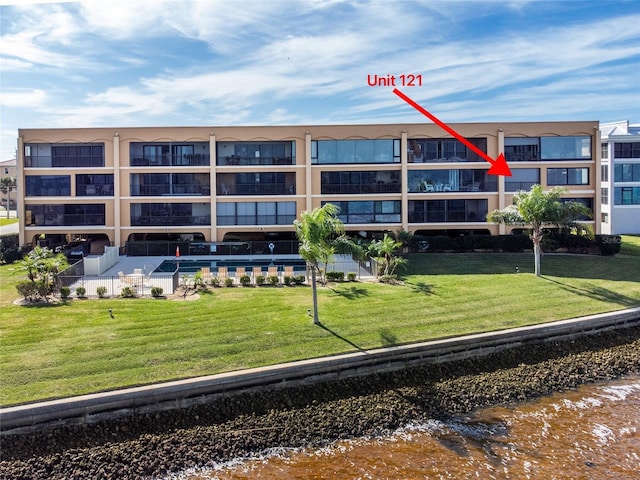 view of property featuring a water view