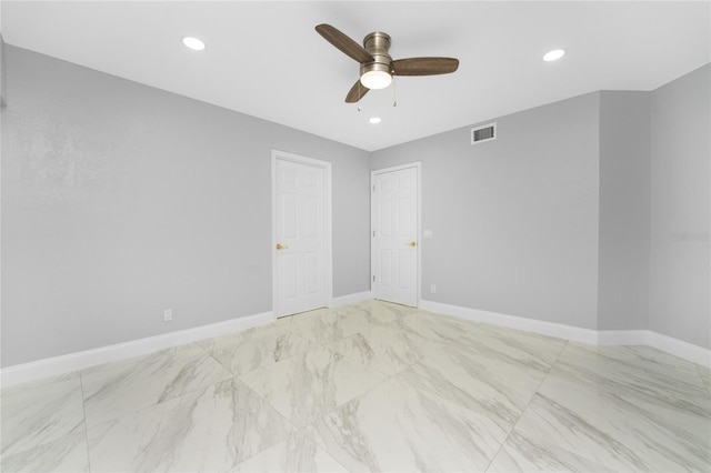 empty room with ceiling fan