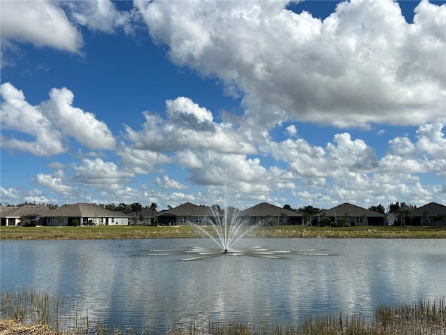 property view of water with a residential view