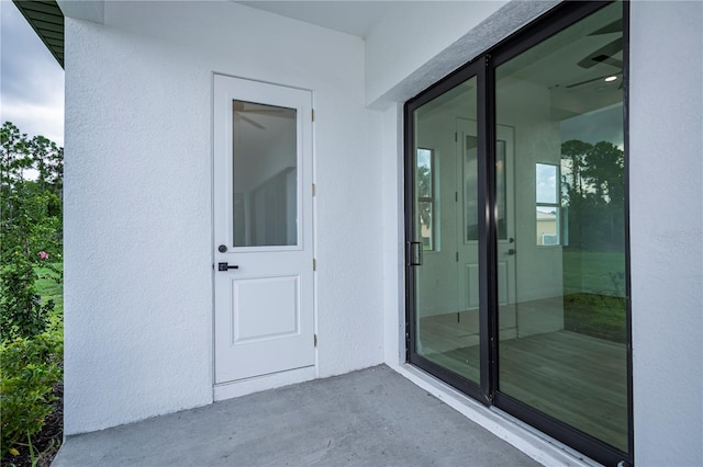 view of doorway to property