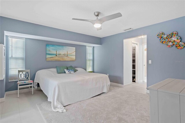 bedroom with ceiling fan