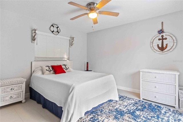 bedroom with ceiling fan