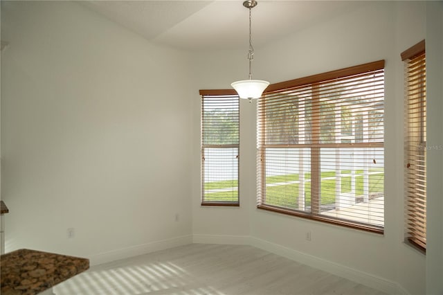 view of unfurnished dining area