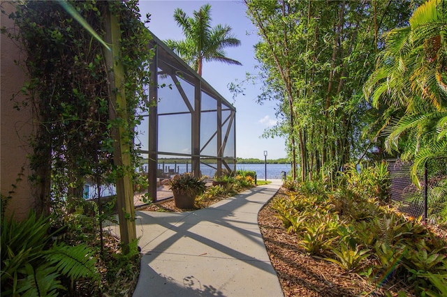 view of property's community featuring a water view