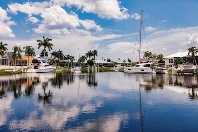 water view with a dock