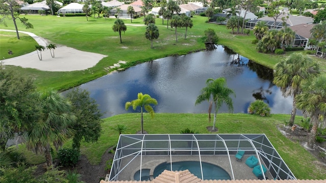 view of property's community with a water view