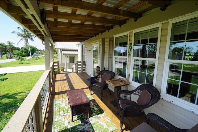 view of patio / terrace featuring covered porch