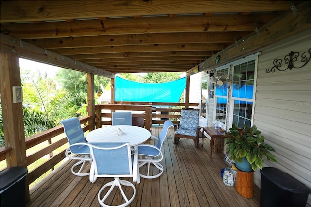 view of wooden terrace