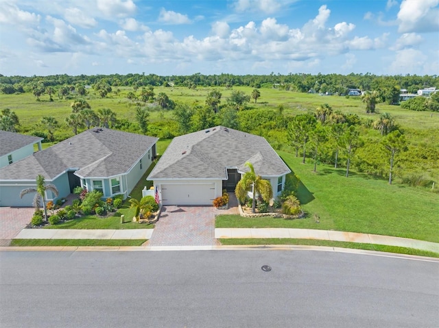 drone / aerial view featuring a rural view