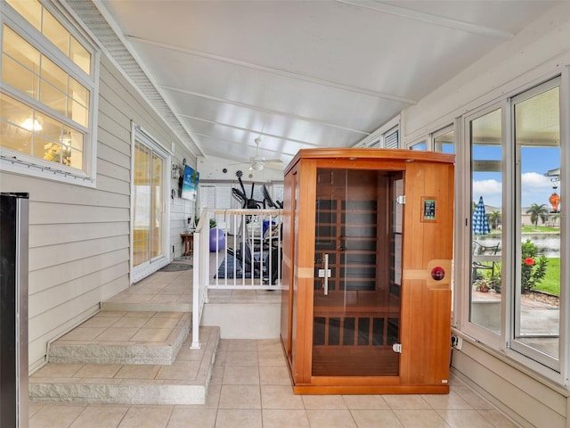 exterior space featuring tile patterned flooring