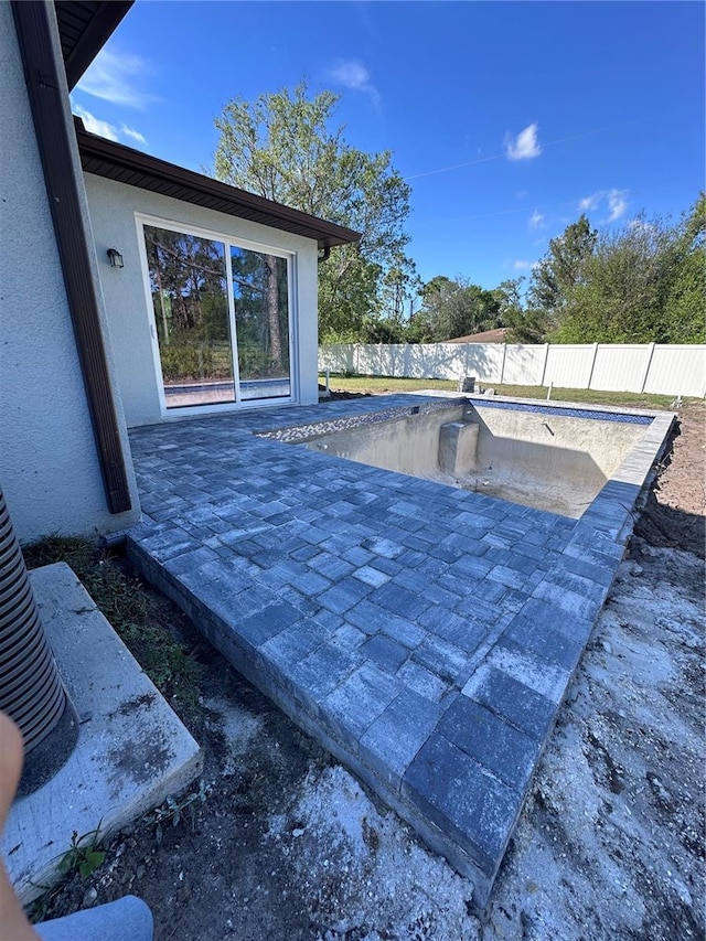 view of pool featuring a fenced backyard