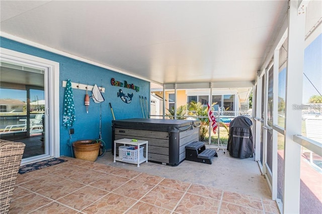 sunroom with a healthy amount of sunlight