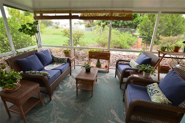 view of sunroom / solarium