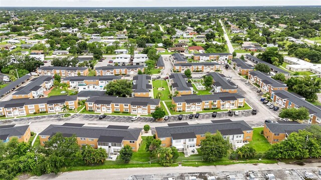 drone / aerial view with a residential view