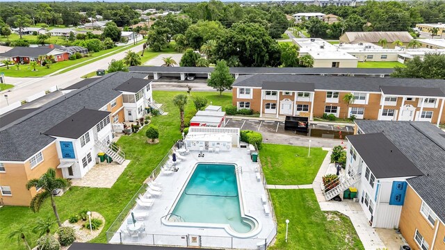 drone / aerial view featuring a residential view