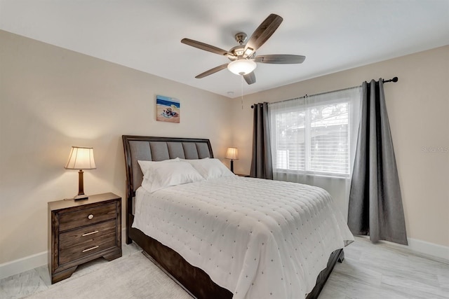 bedroom with ceiling fan