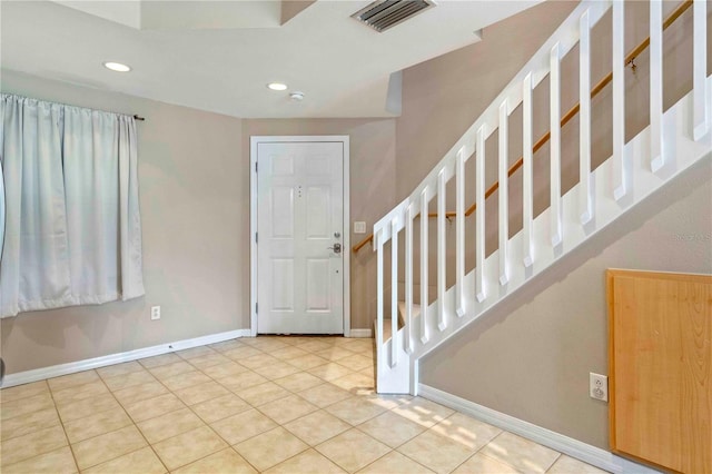 view of tiled foyer