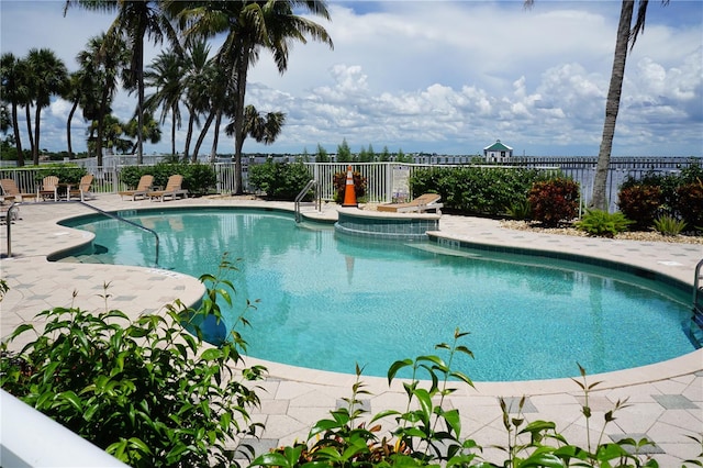 view of pool with a patio area