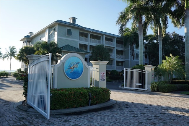 view of community sign