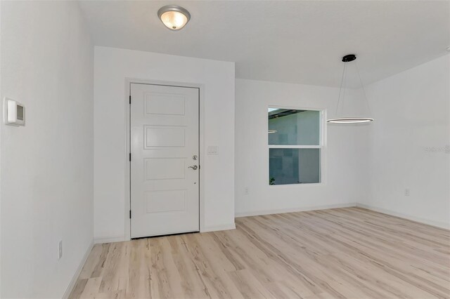 entryway with light wood-type flooring