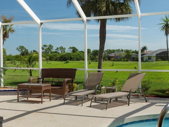 view of sunroom