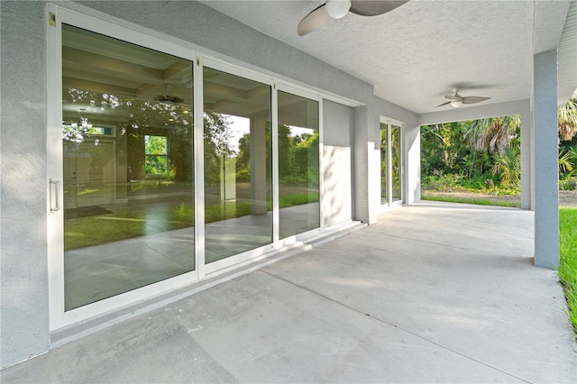 view of patio / terrace with ceiling fan