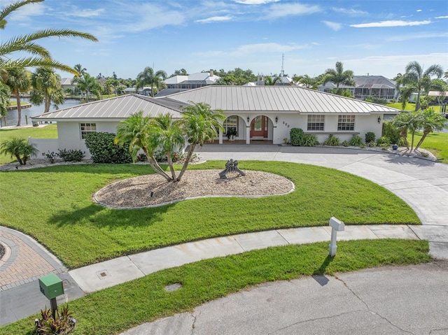 ranch-style house with a front yard