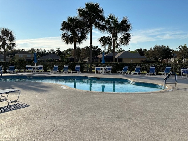 view of pool with a patio area