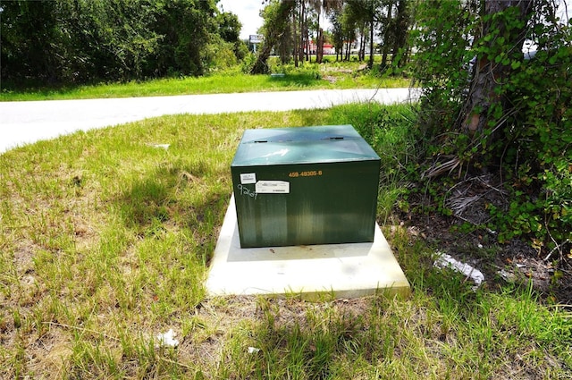 view of storm shelter