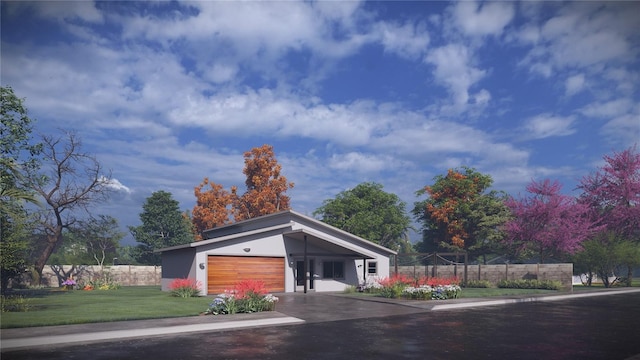 view of home's exterior featuring a lawn and a carport