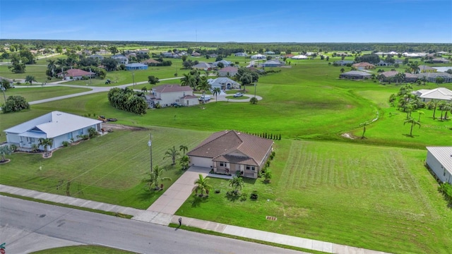 aerial view with a residential view